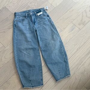 Old Navy Girls Light Blue Relaxed Barrel Jeans